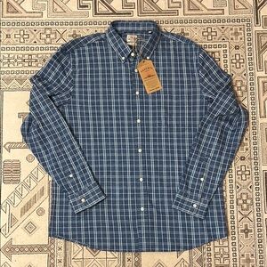 Faherty Coastline Knit Shirt - Ocean Sky Plaid